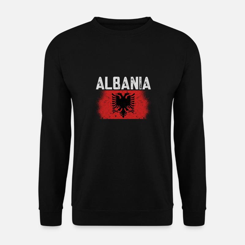Albanische Flagge Albanischer Adler Shqiponja - Unisex Pullover - Schwarz