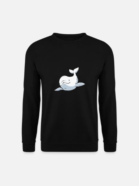 Weißwal Beluga Wal - Unisex Pullover - Schwarz