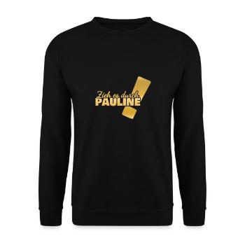 Pauline - Unisex Pullover - Schwarz - Vorne - Alina (178cm) & Michal (187cm)