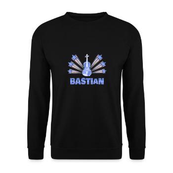 Musikinstrument Bastian - Unisex Pullover - Schwarz - Vorne - Alina (178cm) & Michal (187cm)