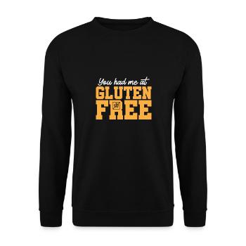 Sans gluten Intolérance au gluten - Sweat-shirt Unisexe - noir - Devant - Alina (178cm) & Michal (187cm)