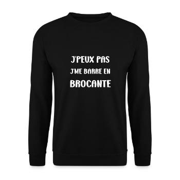 Vide grenier humour brocante - Sweat-shirt Unisexe - noir - Devant - Alina (178cm) & Michal (187cm)
