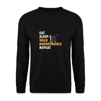 Bernedoodle Dog - Unisex Sweatshirt - black - Front - Alina (178cm) & Michal (187cm)