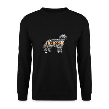 Chien Bernedoodle - Sweat-shirt Unisexe - noir - Devant - Alina (178cm) & Michal (187cm)