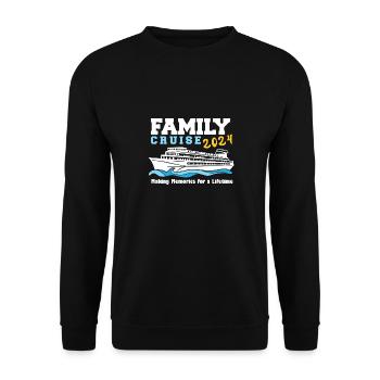 Family Cruise 2024 Cruising Tour Voyage Matching - Unisex Sweatshirt - black - Front - Alina (178cm) & Michal (187cm)