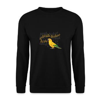 Parakeet Parrot Parakeet Bird - Unisex Sweatshirt - black - Front - Alina (178cm) & Michal (187cm)