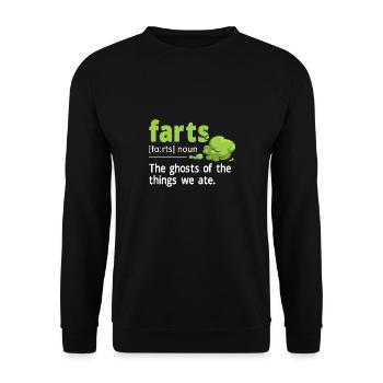 fart farting farting farting - Unisex Sweatshirt - black - Front - Alina (178cm) & Michal (187cm)