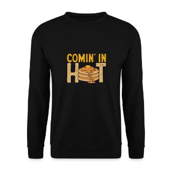 Pancake Breakfast Pancakes - Unisex Sweatshirt - black - Front - Alina (178cm) & Michal (187cm)
