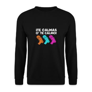 Latina Mom - Unisex Sweatshirt - black - Front - Alina (178cm) & Michal (187cm)