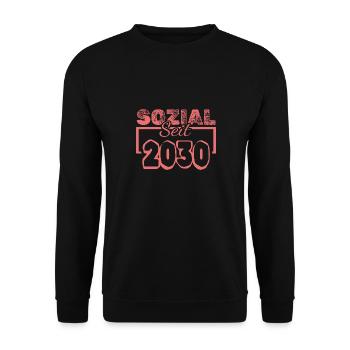 Sozialarbeiter 2030 - Unisex Pullover - Schwarz - Vorne - Alina (178cm) & Michal (187cm)