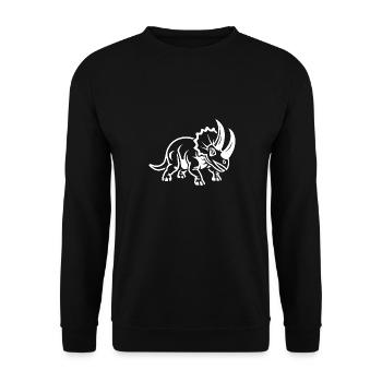 Triceratops - Unisex Sweatshirt - black - Front - Alina (178cm) & Michal (187cm)