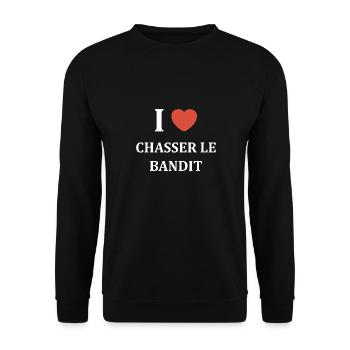 chasseur de bandit - Sweat-shirt Unisexe - noir - Devant - Alina (178cm) & Michal (187cm)