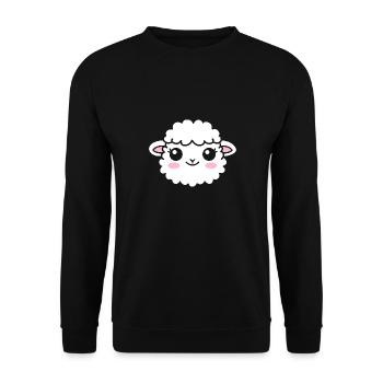 Sheep - Unisex Sweatshirt - black - Front - Alina (178cm) & Michal (187cm)