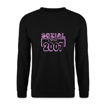 2007 - Unisex Pullover - Schwarz - Vorne - Alina (178cm) & Michal (187cm)