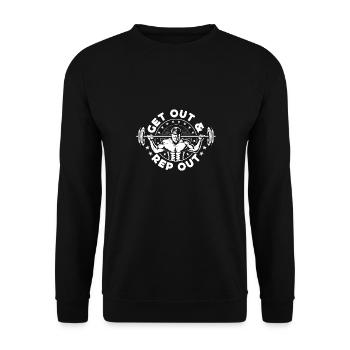 Dynamophilie Bodybuilders Sortez et rep Out Gym - Sweat-shirt Unisexe - noir - Devant - Alina (178cm) & Michal (187cm)