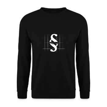 Anwalt Paragraph | Jura Anwälte Juristen Geschenke - Unisex Pullover - Schwarz - Vorne - Alina (178cm) & Michal (187cm)