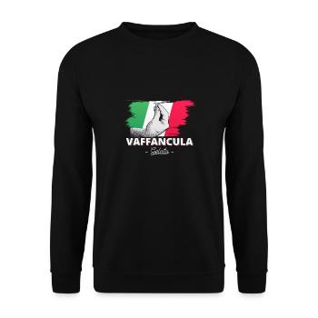 Vaffanculo Italienisch Italiener Italien Lustig - Unisex Pullover - Schwarz - Vorne - Alina (178cm) & Michal (187cm)