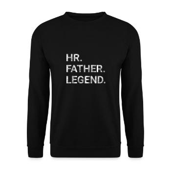 Human Resources HP Father Legend - Unisex Sweatshirt - black - Front - Alina (178cm) & Michal (187cm)