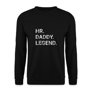Human Resources HR Daddy Legend - Unisex Sweatshirt - black - Front - Alina (178cm) & Michal (187cm)