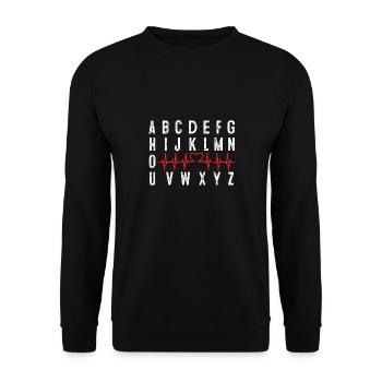 L’étudiante en sciences infirmières du PQRST entend - Sweat-shirt Unisexe - noir - Devant - Alina (178cm) & Michal (187cm)
