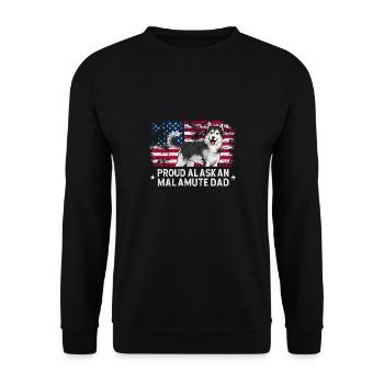 Alaskan Malamute Dog - Unisex Sweatshirt - black - Front - Alina (178cm) & Michal (187cm)