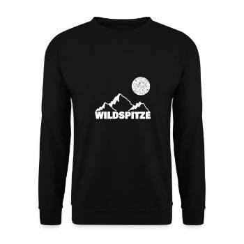 Sports Mountain Mountaineering wildspitze - Unisex Sweatshirt - black - Front - Alina (178cm) & Michal (187cm)