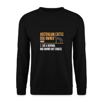 Australian Cattle Dog Red Blue Heeler - Unisex Sweatshirt - black - Front - Alina (178cm) & Michal (187cm)
