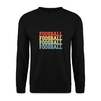 Retro Foosball Table Soccer Player Vintage - Unisex Pullover - Schwarz - Vorne - Alina (178cm) & Michal (187cm)