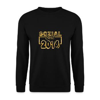 Sozialarbeiter 2014 - Unisex Pullover - Schwarz - Vorne - Alina (178cm) & Michal (187cm)
