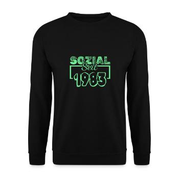 Jahr 1983 - Unisex Pullover - Schwarz - Vorne - Alina (178cm) & Michal (187cm)