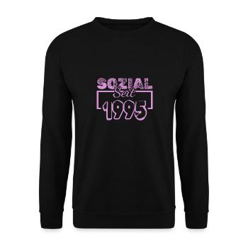 Jahr 1995 - Unisex Pullover - Schwarz - Vorne - Alina (178cm) & Michal (187cm)
