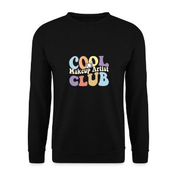 Cool Makeup Artist Club Cosmetologist Squad - Unisex Sweatshirt - black - Front - Alina (178cm) & Michal (187cm)