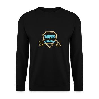 Gift for Denny - Unisex Sweatshirt - black - Front - Alina (178cm) & Michal (187cm)