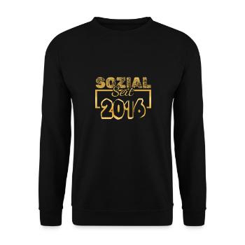 Sozial 2016 - Unisex Pullover - Schwarz - Vorne - Alina (178cm) & Michal (187cm)