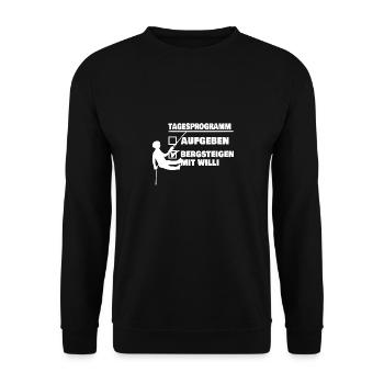 Vorname Willi - Unisex Pullover - Schwarz - Vorne - Alina (178cm) & Michal (187cm)