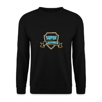 Prénom Aramis - Sweat-shirt Unisexe - noir - Devant - Alina (178cm) & Michal (187cm)