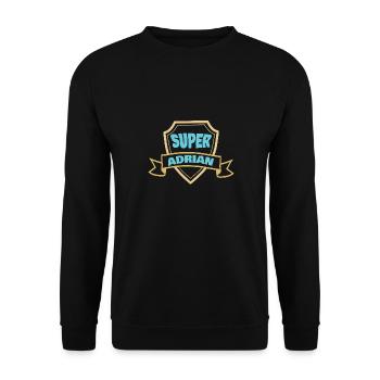 Adrian as a first name - Unisex Sweatshirt - black - Front - Alina (178cm) & Michal (187cm)
