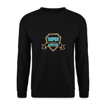 Arian as a first name - Unisex Sweatshirt - black - Front - Alina (178cm) & Michal (187cm)