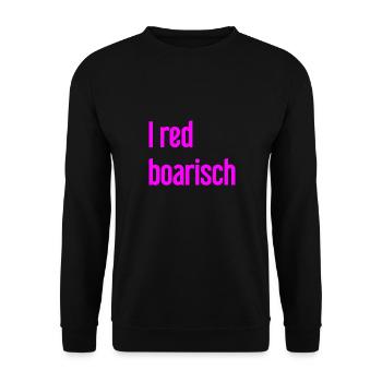 I red boarisch - Unisex Pullover - Schwarz - Vorne - Alina (178cm) & Michal (187cm)