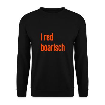 I red boarisch - Unisex Pullover - Schwarz - Vorne - Alina (178cm) & Michal (187cm)