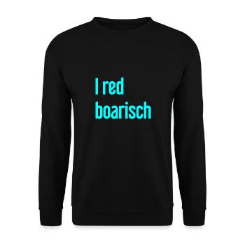 I red boarisch - Unisex Pullover - Schwarz - Vorne - Alina (178cm) & Michal (187cm)