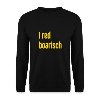 I red boarisch - Unisex Pullover - Schwarz - Vorne - Alina (178cm) & Michal (187cm)
