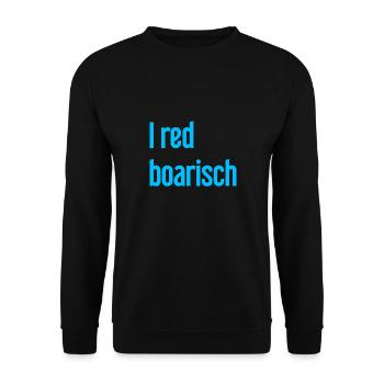 I red boarisch - Unisex Pullover - Schwarz - Vorne - Alina (178cm) & Michal (187cm)