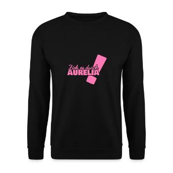 Gift for Aurelia - Unisex Sweatshirt - black - Front - Alina (178cm) & Michal (187cm)
