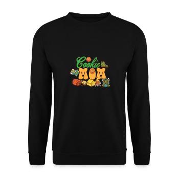 Cookie Mom Scout Troop Leader Mama Cookie Chaos - Unisex Pullover - Schwarz - Vorne - Alina (178cm) & Michal (187cm)