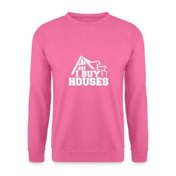 J’achète des maisons Agent immobilier agréé Accueil - Sweat-shirt Unisexe - rose - Devant