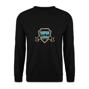 Gift for Derek - Unisex Sweatshirt - black - Front - Alina (178cm) & Michal (187cm)