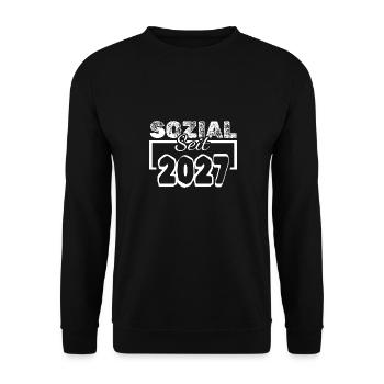 2027 - Sweat-shirt Unisexe - noir - Devant - Alina (178cm) & Michal (187cm)