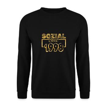 Travailleur social 1998 - Sweat-shirt Unisexe - noir - Devant - Alina (178cm) & Michal (187cm)