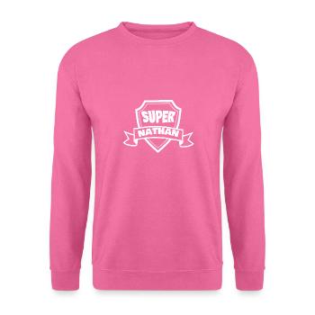 Nathan comme prénom - Sweat-shirt Unisexe - rose - Devant
